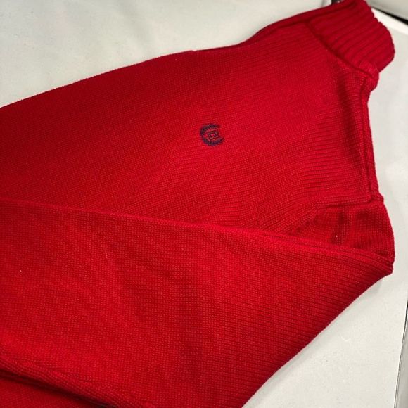 Chaps Red Half Zip Pullover Sweater - Picture 8 of 13